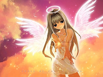 Anime, Girls, Angels HD wallpaper