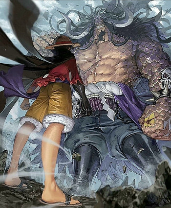 Luffy VS Kaido, art, OnePiece, anime HD phone wallpaper