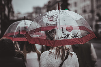 Rain, City, Miscellanea, Miscellaneous, Girl, Umbrella HD wallpaper