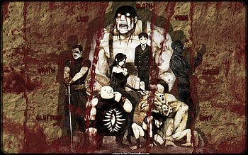 Full metal Alchemist, wrath, sloth, lust, pride, envy, gluttony, fullmetal alchemist, homunculi, greed HD wallpaper