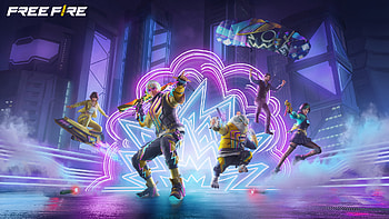 Fire Dynamic - Neon Battle Cool Background, video game, Garena Fire HD wallpaper