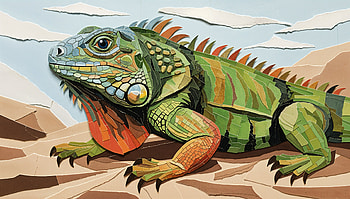 Desert Mosaic Iguana —, Lizard, Reptile HD wallpaper