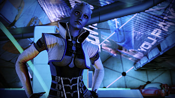 Liara T'Soni, Aria T'Loak outfit, Mass Effect 3 mod, In-game customization HD wallpaper
