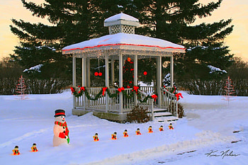 Christmas Wishes, winter, cardinals love four seasons, holidays, sunsets, attractions in dreams, gazebo, snowmen, snowman, Christmas, snow, xmas and new year HD wallpaper