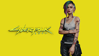Cyberpunk 2077 Judy in Vibrant Yellow – Futuristic Gaming, futuristic, yellow, Judy (Cyberpunk 2077), video game, Cyberpunk 2077, Futuristic Gaming HD wallpaper