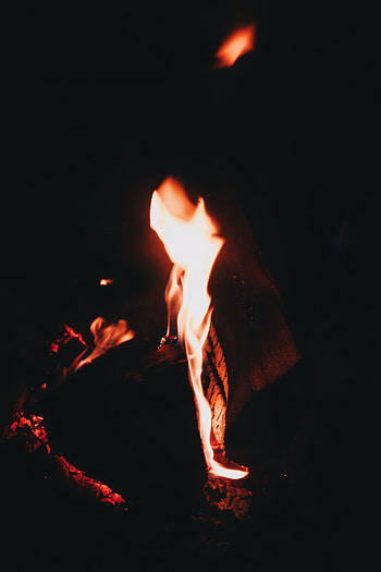Fire, Bonfire, Night, Dark, Flame, To Burn, Burn HD phone wallpaper