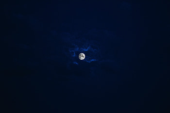 Beautiful Moon In Blue Sky, moon, sky, nature HD wallpaper