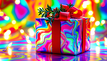 Colorful Christmas Gift in Stunning Ultra, colorful, gift, celebration HD wallpaper