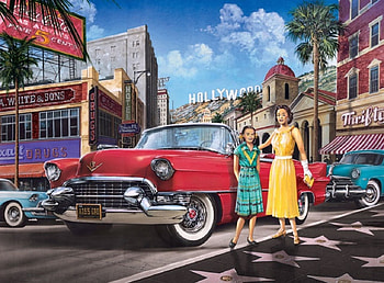 Childhood Dreams, stars, dreams, hollywood, car HD wallpaper
