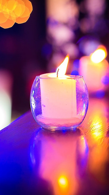 Candles , Lit Glass Candle HD phone wallpaper