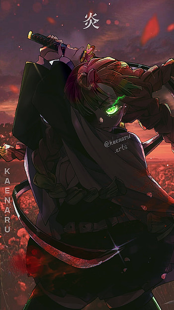 Mitsuri, magenta, art HD phone wallpaper
