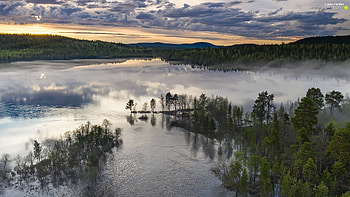 Lake Inari, Finland HD wallpaper