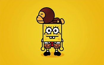 SpongeBob SquarePants , spongebob, cartoons, spongebob-squarepants, yellow, minimalist, minimalism HD wallpaper