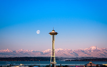 Space Needle, Seattle, Sky, Clouds HD wallpaper