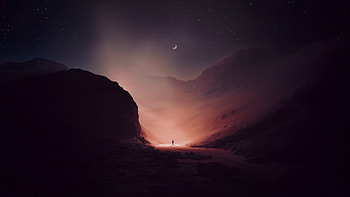 Wandering Under A Sapphire Sky, alone, artist, artwork, digital-art, ai HD wallpaper