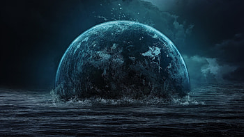 The earth is immersed in water HD wallpaper