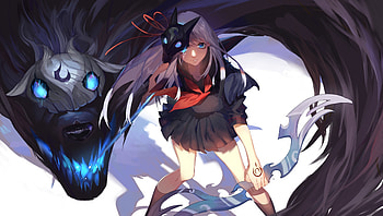 Kindred, dragon, league of legends HD wallpaper