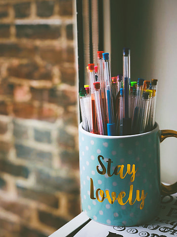 Miscellanea, Miscellaneous, Cup, Inscription, Mug, Pens, Handles HD phone wallpaper