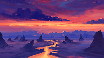 Lava World, artist, artwork, digital-art, deviantart HD wallpaper