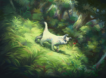 Nature, Grass, Art, Cat, Bug, Beetle HD wallpaper