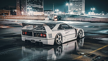 Ferrari F40 Lm , ferrari-f40, ferrari, cars, artist, artwork, digital-art, reflections HD wallpaper