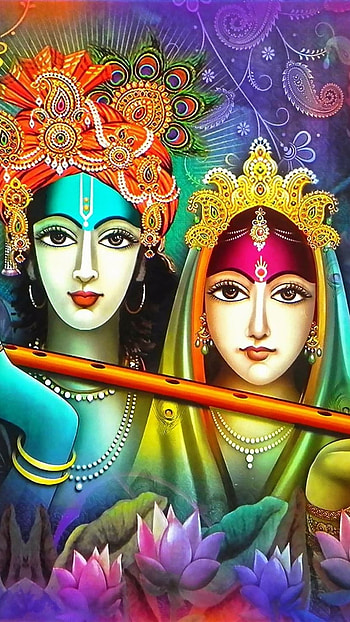 Radha Krishna , Bansuri, flute HD phone wallpaper