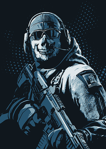 Ghost' Metal Poster - Creativedy Stuff. Displate in 2020. Call of duty, Call of duty black, Call of duty ghosts, Simon Ghost Riley HD phone wallpaper