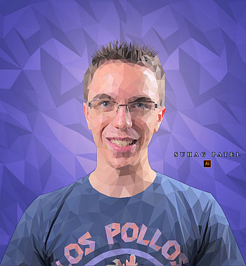 Austin Evans, Suhag Patel, Polygon portrait HD phone wallpaper