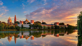 Preview moscow, novodevichy convent mother of god of smolensk, summer HD wallpaper