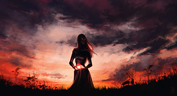 Art, Dark, Shine, Light, Darkness, Girl, Gloomy HD wallpaper
