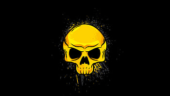 Gold Skull , skull, artist, artwork, digital-art HD wallpaper