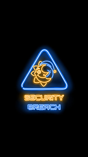 Security Breach FNaF, art, neon HD phone wallpaper