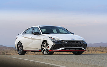 2022, Hyundai Elantra, front view, exterior, new white Elantra, white sedan, Korean cars, Hyundai HD wallpaper