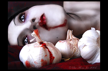 Death by Temptation, face, beautiful, blood, vampire HD wallpaper