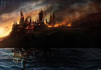 Hogwarts From Harry Potter, magic, hogwarts, other, harry potter, school HD wallpaper