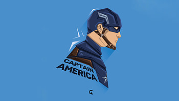 Captain America Pop Head Minimal , captain-america, superheroes, minimalism, minimalist, artist, artwork, digital-art HD wallpaper