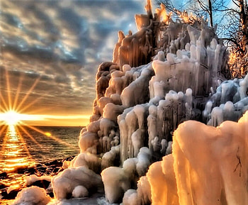 Lake Superior, winter, canada, lake, ice, usa HD wallpaper