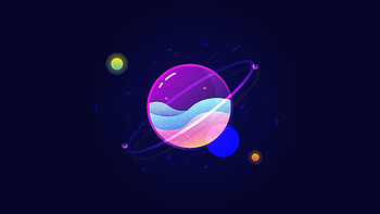 Planets Vector 10k, planets, vector, artist, digital-universe, artwork, minimalism, minimalist HD wallpaper