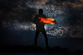 Man With Fire, fire, graphy HD wallpaper