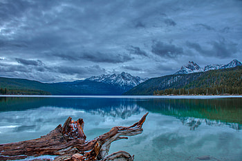 Landscape, Nature, Mountain, Lake, Reflection, Log HD wallpaper