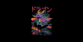 Spyro Dragon , dragon, dark, black, oled, artist, artwork, digital-art HD wallpaper