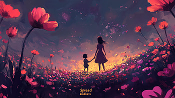 : Spread Kindness in the Flower Garden, spread kindness, Flower Garden HD wallpaper