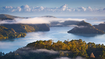 Whangaroa Blues Northland New Zealand, new-zealand, mountains, mountain, sea, sky, clouds, nature HD wallpaper