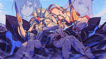 Darling in the franxx, soldiers, girls HD wallpaper