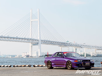 Skyline GT-R, nissan, purple, import, outdoors HD wallpaper
