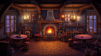 Cozy Medieval Tavern, medieval, tavern, fantasy, building HD wallpaper