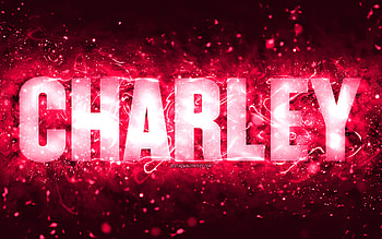 Happy Birtay Charley, , pink neon lights, Charley name, creative, Charley Happy Birtay, Charley Birtay, popular american female names, with Charley name, Charley HD wallpaper