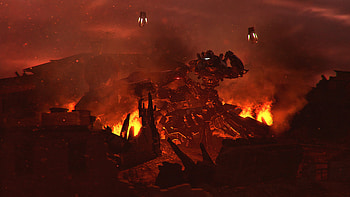 Ageha asked me to make Liberty Prime beat up some Commie Robots. HD wallpaper
