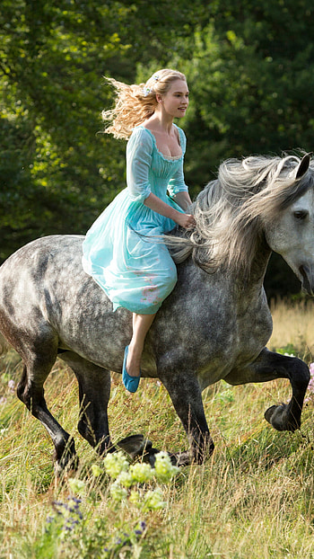 Cinderella movie, Romantic blonde fog, Lily James movies, 2015 film HD phone wallpaper