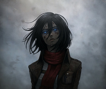 Attack on Titan, Mikasa Ackerman, anime, fan art HD wallpaper